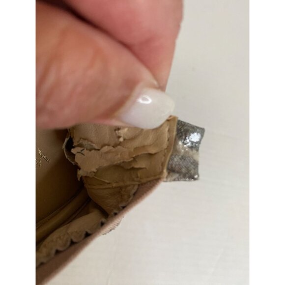 Yosi Samra Foldable Camouflage Metallic Fabric/Leather Sammie Ballet Flats Sz 5 - Picture 5 of 5